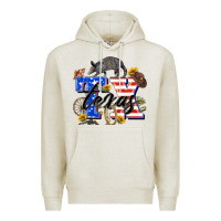 Oatmeal Heather texas tx Premium Hoodie - Zillion Design Studio