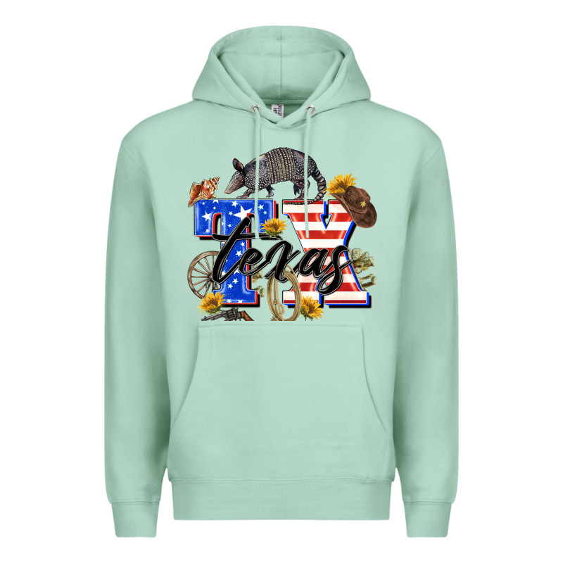 Texas Tx Premium Hoodie by Zillion Design Studio | Teevron