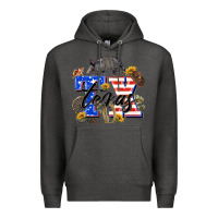 Charcoal Heather texas tx Premium Hoodie - Zillion Design Studio