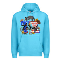 Ocean Blue texas tx Premium Hoodie - Zillion Design Studio