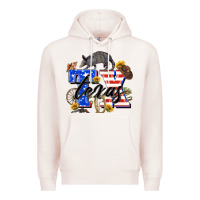 Pale Pink texas tx Premium Hoodie - Zillion Design Studio