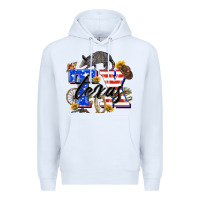 White texas tx Premium Hoodie - Zillion Design Studio
