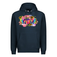 Navy tie dye mom Premium Hoodie - Zillion Design Studio