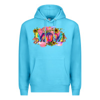 Ocean Blue tie dye mom Premium Hoodie - Zillion Design Studio