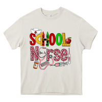 Cream School Nurse Heavy Core Tee - LillyAllenDesigns