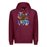 Burgundy trust in the lord Premium Hoodie - Zillion Design Studio