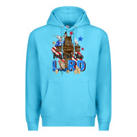 Ocean Blue trust in the lord Premium Hoodie - Zillion Design Studio