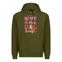 Army Green wife mother dog lover Premium Hoodie - Zillion Design Studio