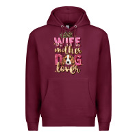 Burgundy wife mother dog lover Premium Hoodie - Zillion Design Studio