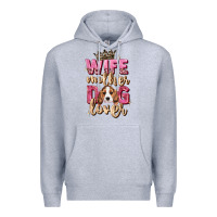 Heather Grey wife mother dog lover Premium Hoodie - Zillion Design Studio