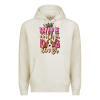 Oatmeal Heather wife mother dog lover Premium Hoodie - Zillion Design Studio