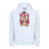White wife mother dog lover Premium Hoodie - Zillion Design Studio