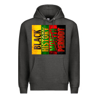 Charcoal Heather Black History Month periodt Premium Hoodie - Zillion Design Studio
