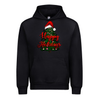 Black happy holidays christmas tree Urban Hoodie - RanaPortraitStore