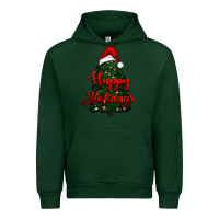 Forest Green happy holidays christmas tree Urban Hoodie - RanaPortraitStore