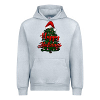 Heather Grey happy holidays christmas tree Urban Hoodie - RanaPortraitStore