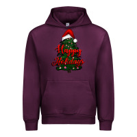 Mauve Wine happy holidays christmas tree Urban Hoodie - RanaPortraitStore