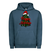 Pigment Midnight Navy happy holidays christmas tree Urban Hoodie - RanaPortraitStore
