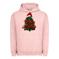Pigment Salmon happy holidays christmas tree Urban Hoodie - RanaPortraitStore