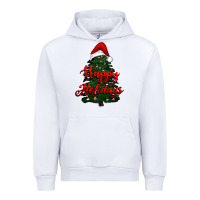 White happy holidays christmas tree Urban Hoodie - RanaPortraitStore