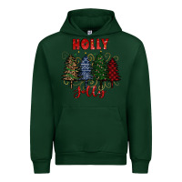 Forest Green holly jolly Christmas trees Urban Hoodie - RanaPortraitStore