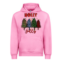 Fuchsia Pink holly jolly Christmas trees Urban Hoodie - RanaPortraitStore