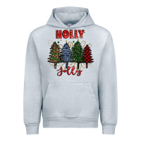 Heather Grey holly jolly Christmas trees Urban Hoodie - RanaPortraitStore
