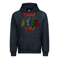 Navy holly jolly Christmas trees Urban Hoodie - RanaPortraitStore