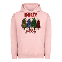 Pigment Salmon holly jolly Christmas trees Urban Hoodie - RanaPortraitStore