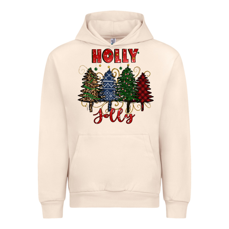 Holly Jolly Christmas Trees Urban Hoodie by RanaPortraitStore | Teevron