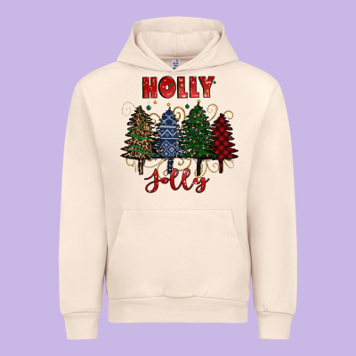 Holly Jolly Christmas Trees Urban Hoodie Designed By Ranaportraitstore