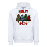 White holly jolly Christmas trees Urban Hoodie - RanaPortraitStore