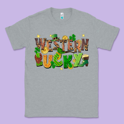 Western Lucky Classic Tee Designed By Fadigitalartstudio