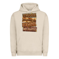 Pigment French Oak Educated motivated elevated melanated Urban Hoodie - Zillion Design Studio