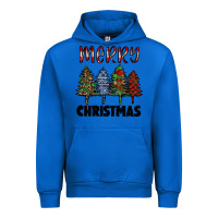Cobalt merry christmas trees Urban Hoodie - RanaPortraitStore