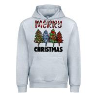 Heather Grey merry christmas trees Urban Hoodie - RanaPortraitStore