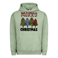 Pigment Oil Green merry christmas trees Urban Hoodie - RanaPortraitStore