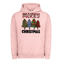 Pigment Salmon merry christmas trees Urban Hoodie - RanaPortraitStore