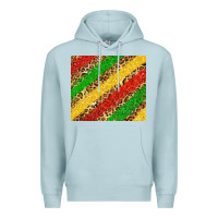 Blue Mist African colors leopard Premium Hoodie - Zillion Design Studio