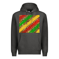 Charcoal Heather African colors leopard Premium Hoodie - Zillion Design Studio