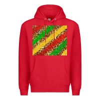 Red African colors leopard Premium Hoodie - Zillion Design Studio