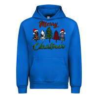Cobalt merry christmas trees Urban Hoodie - RanaPortraitStore