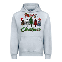 Heather Grey merry christmas trees Urban Hoodie - RanaPortraitStore