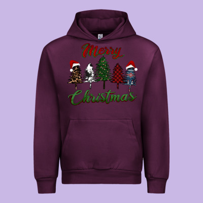 Merry Christmas Trees Urban Hoodie Designed By Ranaportraitstore
