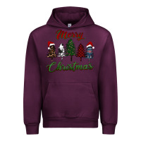 Mauve Wine merry christmas trees Urban Hoodie - RanaPortraitStore