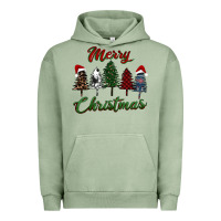 Pigment Oil Green merry christmas trees Urban Hoodie - RanaPortraitStore