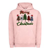 Pigment Salmon merry christmas trees Urban Hoodie - RanaPortraitStore
