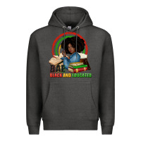 Charcoal Heather Bae black and educated Premium Hoodie - Zillion Design Studio