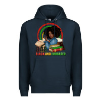 Navy Bae black and educated Premium Hoodie - Zillion Design Studio