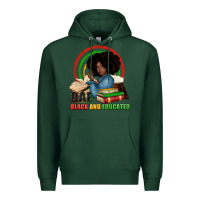 Sports Green Bae black and educated Premium Hoodie - Zillion Design Studio